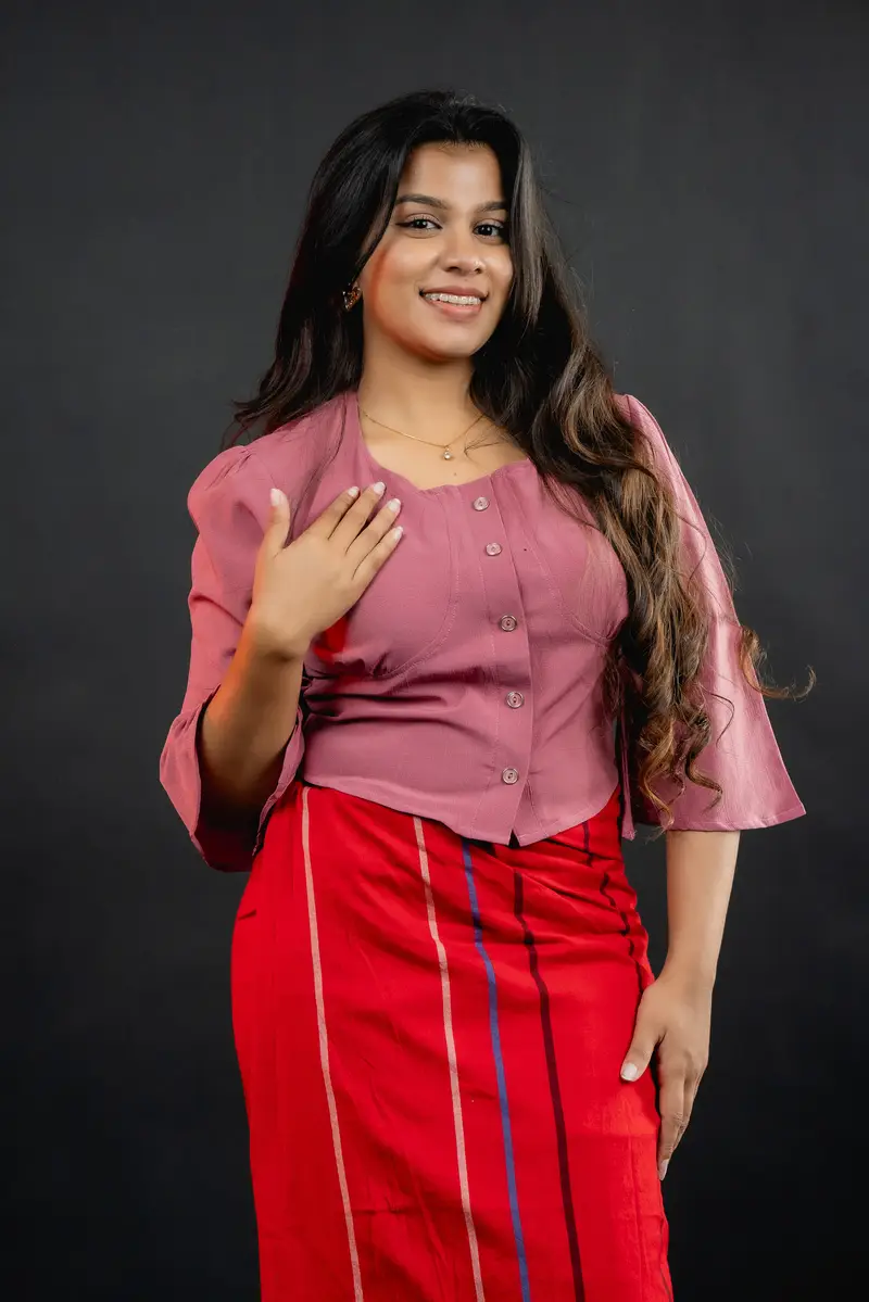 Dusty Rose Flutter Blouse