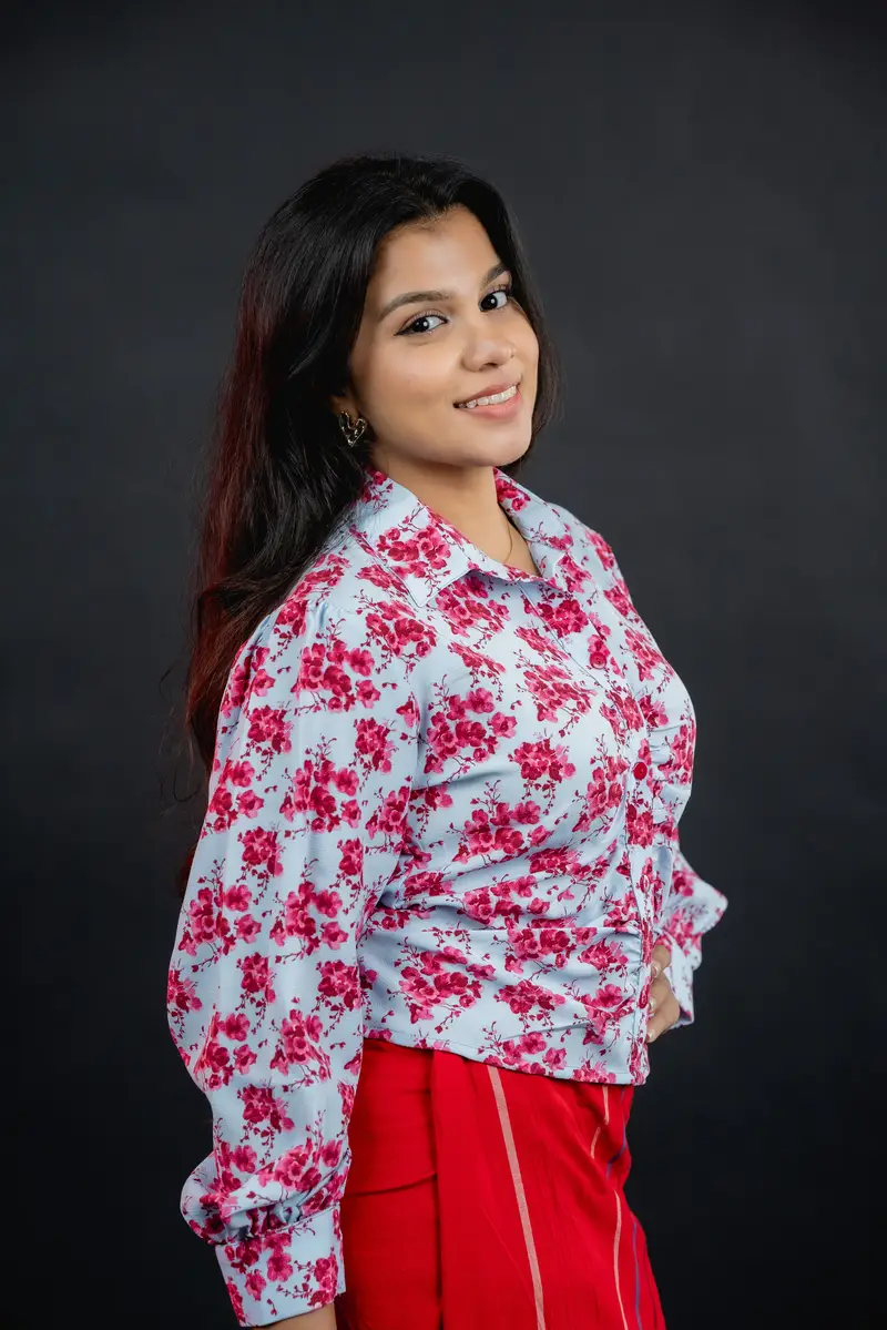 Vintage Bloom Ruched Blouse